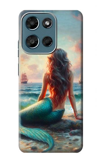 S4006 Peinture à l'huile Sirène Etui Coque Housse pour Motorola Moto G (2026), G Play (2026)