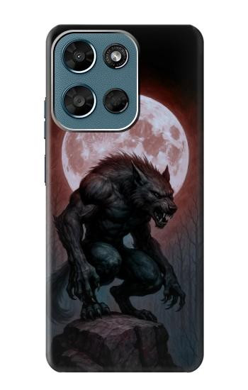 S4024 Lune de sang de loup-garou Etui Coque Housse pour Motorola Moto G (2026), G Play (2026)