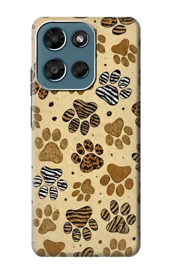 S4032 Empreinte de patte d'animal sauvage Etui Coque Housse pour Motorola Moto G (2026), G Play (2026)