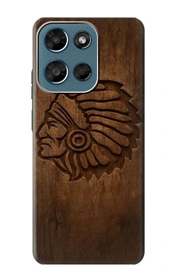 S4035 Sculpture sur bois amérindienne Etui Coque Housse pour Motorola Moto G (2026), G Play (2026)