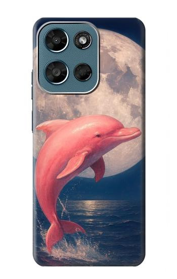 S4045 Nuit de lune de dauphin Etui Coque Housse pour Motorola Moto G (2026), G Play (2026)