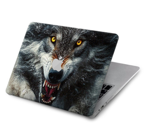 S3965 Loup en colère courant Etui Coque Housse pour MacBook Air 13″ (2022,2025) - A2681, A3113, A3240