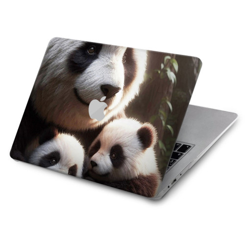 S4008 Famille de pandas Etui Coque Housse pour MacBook Air 13″ (2022,2025) - A2681, A3113, A3240