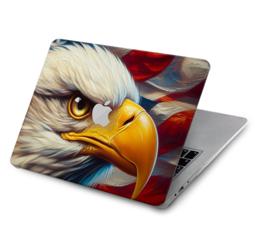 S3967 Pygargue à tête blanche, drapeau américain Etui Coque Housse pour MacBook Pro 16 M1,M2,M3,M4 (2021,2024) - A3403, A3186, A2991, A2780, A2485