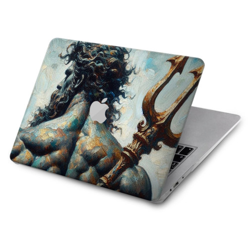 S4010 Trident de Poséidon, Dieu de la mer Etui Coque Housse pour MacBook Pro 16 M1,M2,M3,M4 (2021,2024) - A3403, A3186, A2991, A2780, A2485