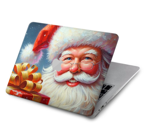 S4029 Coffret cadeau de Noël avec Père Noël souriant Etui Coque Housse pour MacBook Pro 16 M1,M2,M3,M4 (2021,2024) - A3403, A3186, A2991, A2780, A2485