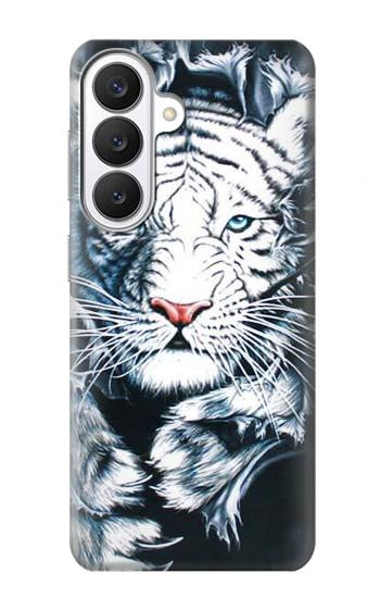S0265 Tigre blanc Etui Coque Housse pour Samsung Galaxy S26