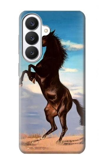 S0934 Sauvage Black Horse Etui Coque Housse pour Samsung Galaxy S26