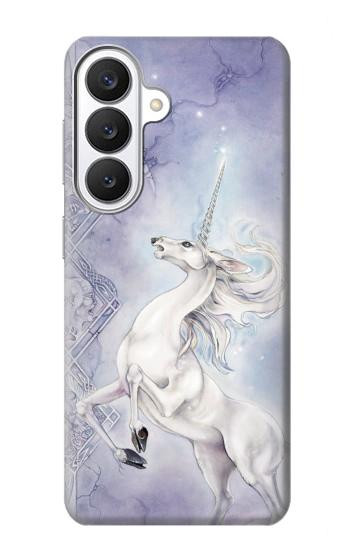 S1134 Cheval Blanc Licorne Etui Coque Housse pour Samsung Galaxy S26