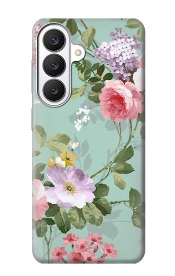 S2178 Peinture Fleur Art Floral Etui Coque Housse pour Samsung Galaxy S26