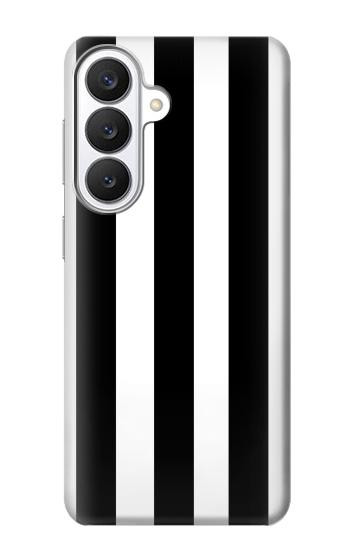 S2297 Noir et blanc rayures verticales Etui Coque Housse pour Samsung Galaxy S26