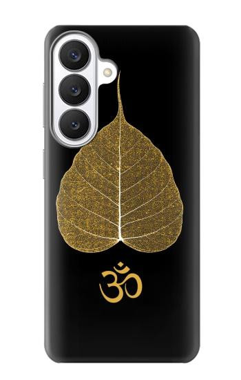 S2331 Feuille d'or bouddhiste Symbole de l'OM Etui Coque Housse pour Samsung Galaxy S26