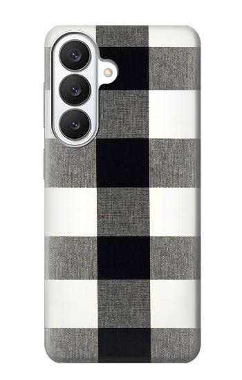 S2842 Noir et blanc Buffle motif de vérification Etui Coque Housse pour Samsung Galaxy S26