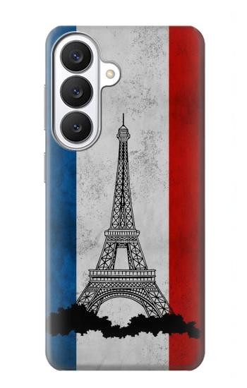 S2859 Drapeau France millésimé Tour Eiffel Etui Coque Housse pour Samsung Galaxy S26