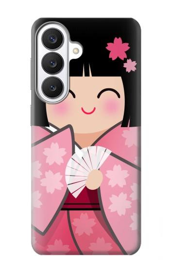 S3042 Japon fille Hina Sakura Kimono Poupée Etui Coque Housse pour Samsung Galaxy S26