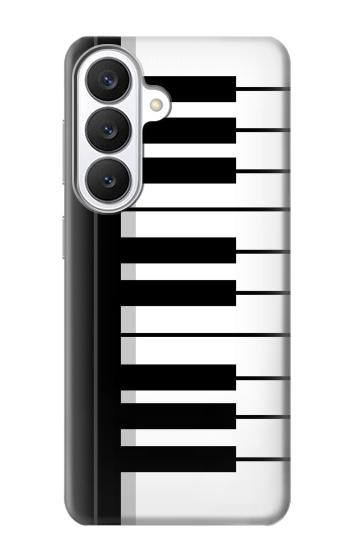 S3078 Noir et blanc Clavier de piano Etui Coque Housse pour Samsung Galaxy S26