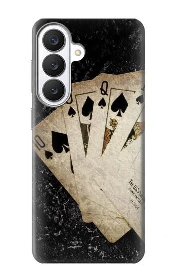 S3231 Cartes royales millésimé Flush droite Etui Coque Housse pour Samsung Galaxy S26