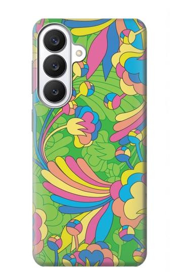 S3273 Fleur Ligne Motif Art Etui Coque Housse pour Samsung Galaxy S26