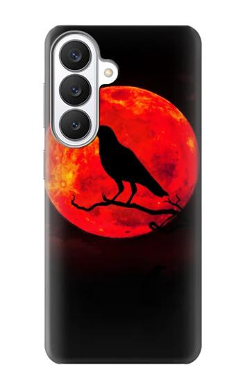 S3328 Corbeau Rouge Lune Etui Coque Housse pour Samsung Galaxy S26