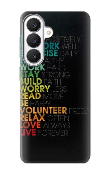 S3523 À des mots Pensez Positifs Etui Coque Housse pour Samsung Galaxy S26