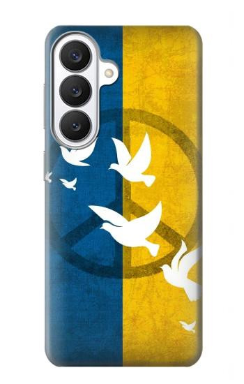 S3857 Colombe de la paix drapeau ukrainien Etui Coque Housse pour Samsung Galaxy S26