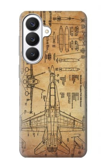 S3868 Plan d'avion vieux papier Etui Coque Housse pour Samsung Galaxy S26