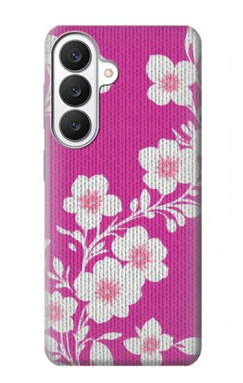 S3924 Fond rose fleur de cerisier Etui Coque Housse pour Samsung Galaxy S26