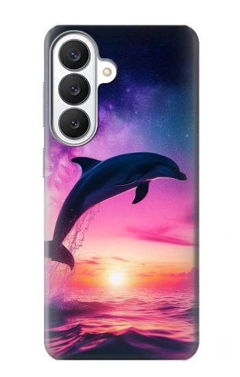 S3980 Dauphin, coucher de soleil, Voie lactée Etui Coque Housse pour Samsung Galaxy S26