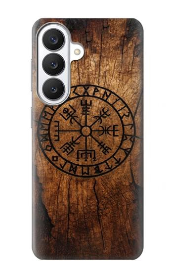 S4036 Boussole en bois viking Vegvisir Etui Coque Housse pour Samsung Galaxy S26