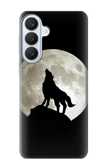 S1981 Loup hurlant à la lune Etui Coque Housse pour Samsung Galaxy S26 Plus