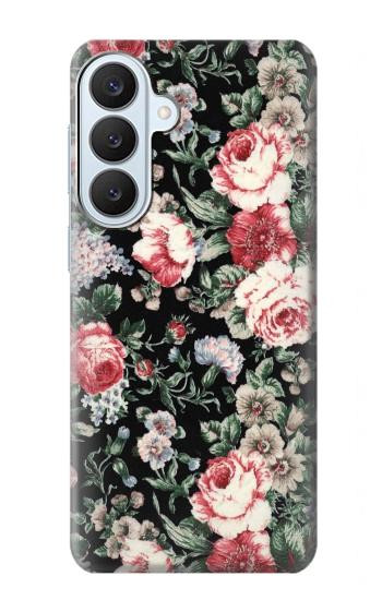 S2727 Motif Rose millésimé Etui Coque Housse pour Samsung Galaxy S26 Plus