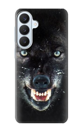 S2823 Noir Loup Bleu Yeux Visage Etui Coque Housse pour Samsung Galaxy S26 Plus