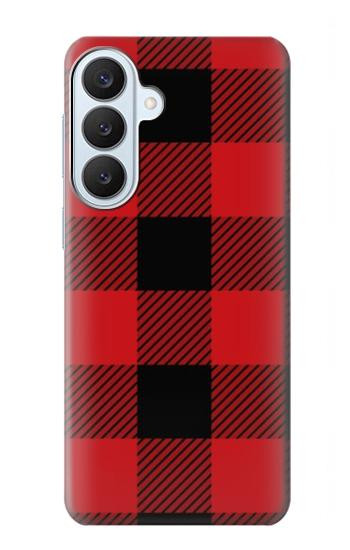 S2931 Rouge Buffle motif de vérification Etui Coque Housse pour Samsung Galaxy S26 Plus