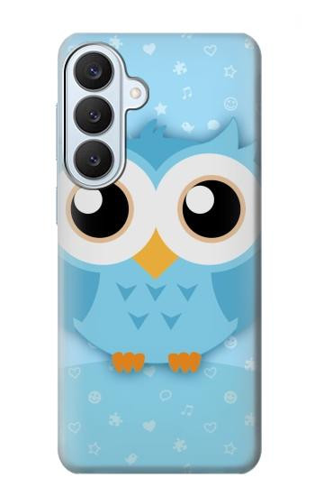 S3029 Bleu mignon Chouette Etui Coque Housse pour Samsung Galaxy S26 Plus