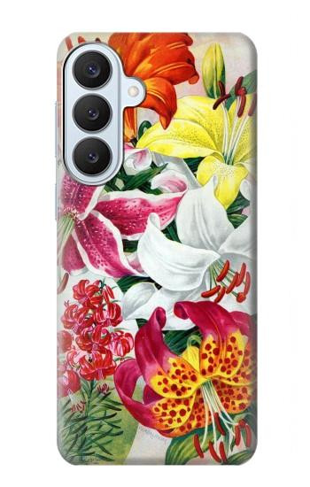 S3205 Fleurs Art Retro Etui Coque Housse pour Samsung Galaxy S26 Plus