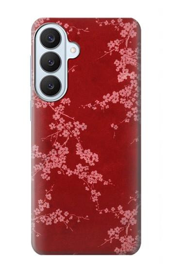 S3817 Motif de fleurs de cerisier floral rouge Etui Coque Housse pour Samsung Galaxy S26 Plus