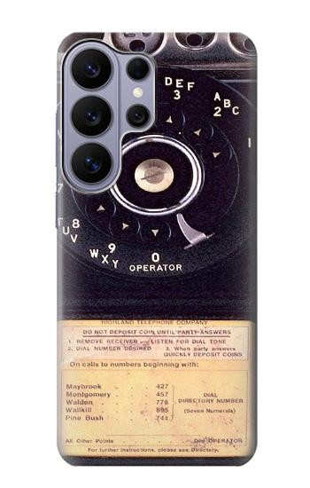 S0086 Vintage téléphone Etui Coque Housse pour Samsung Galaxy S26 Ultra