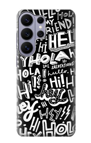 S2744 Hey Salut Bonjour Motif Art Etui Coque Housse pour Samsung Galaxy S26 Ultra