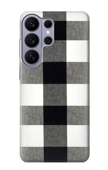 S2842 Noir et blanc Buffle motif de vérification Etui Coque Housse pour Samsung Galaxy S26 Ultra
