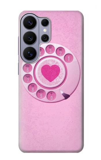 S2847 Rose Rétro téléphone Rotatif Etui Coque Housse pour Samsung Galaxy S26 Ultra