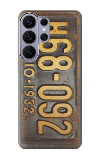 S3228 Millésimé plaque d'immatriculation de voiture Etui Coque Housse pour Samsung Galaxy S26 Ultra