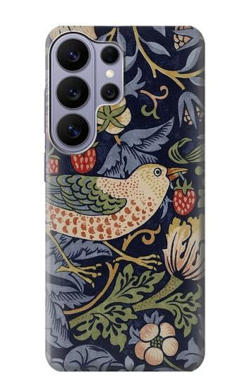 S3791 William Morris Strawberry Thief Fabric Etui Coque Housse pour Samsung Galaxy S26 Ultra