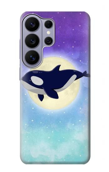 S3807 Killer Whale Orca Lune Pastel Fantaisie Etui Coque Housse pour Samsung Galaxy S26 Ultra