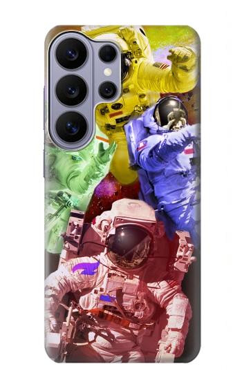 S3914 Galaxie colorée de costume d'astronaute de nébuleuse Etui Coque Housse pour Samsung Galaxy S26 Ultra