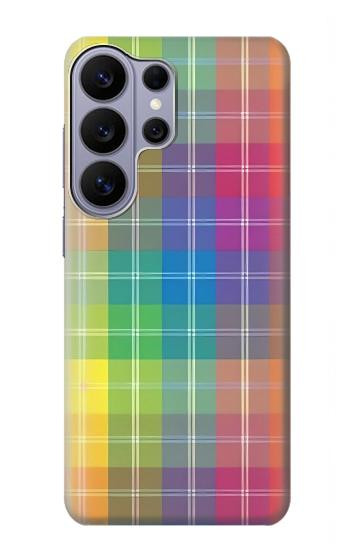 S3942 Tartan à carreaux arc-en-ciel LGBTQ Etui Coque Housse pour Samsung Galaxy S26 Ultra