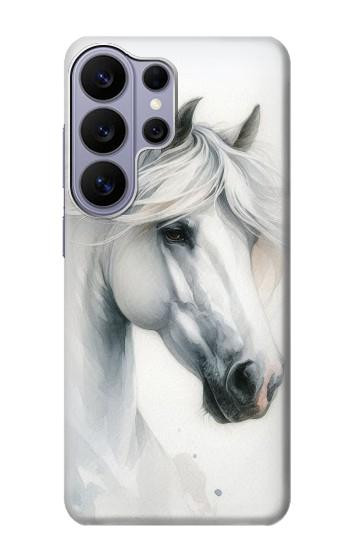 S4025 Peinture de cheval blanc Etui Coque Housse pour Samsung Galaxy S26 Ultra