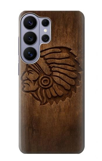 S4035 Sculpture sur bois amérindienne Etui Coque Housse pour Samsung Galaxy S26 Ultra