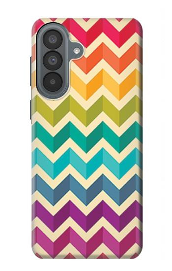S2362 Arc en ciel coloré Shavron Zig zag Etui Coque Housse pour Samsung Galaxy A37