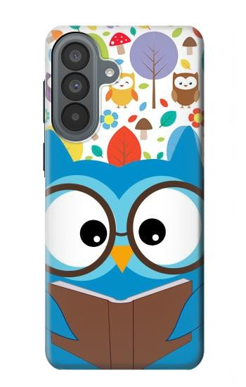 S2521 Nerd Mignon Chouette Dessin animé Etui Coque Housse pour Samsung Galaxy A37