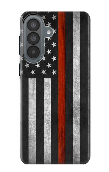 S3472 sapeur pompier Rouge mince ligne Drapeau Etui Coque Housse pour Samsung Galaxy A37
